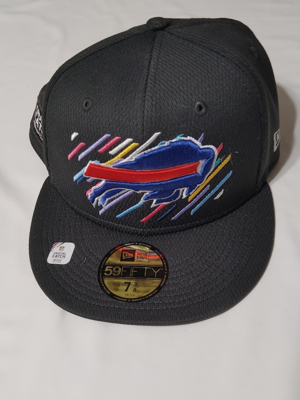New Era Black 59FIFTY Buffalo Bills Hat with Multicolor Logo